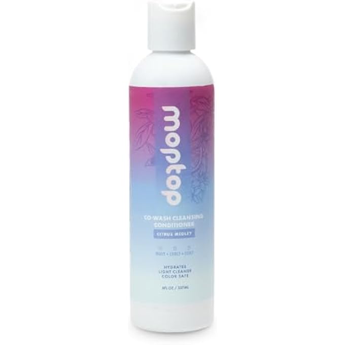 MopTop 8OZ COWASH CLEANSING CONDITIONER, WAVY, CURLY & KINKY-COILY, COLOR TREATED & NATURAL HAIR MOISTURIZER, MADE W/ALOE, SEA BOTANICALS & HONEY THAT REDUCES FRIZZ, INCREASES MOISTURE & MANAGEABILITY FOR S - Image 2